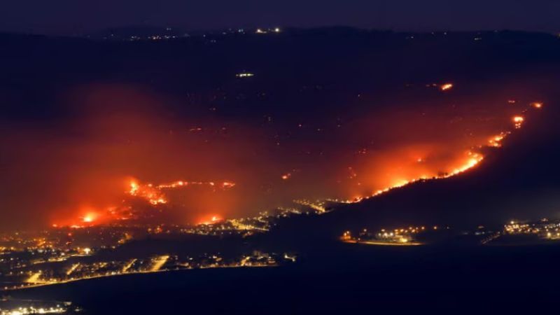 Los incendios arrasan colonias sionistas en el norte de Palestina ocupada