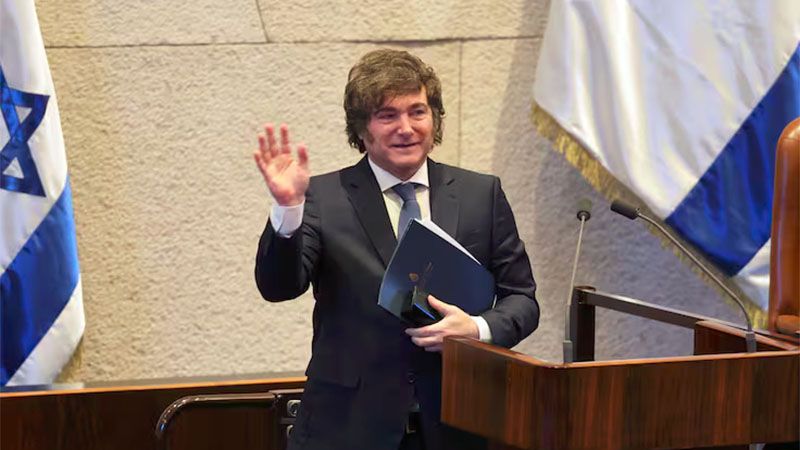 Milei anuncia que trasladar&aacute; la embajada de Argentina en la entidad sionista a Al-Quds