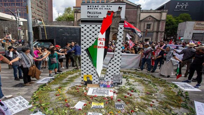 Mexicanos exigen en una marcha la entrada de alimentos y medicinas a Gaza
