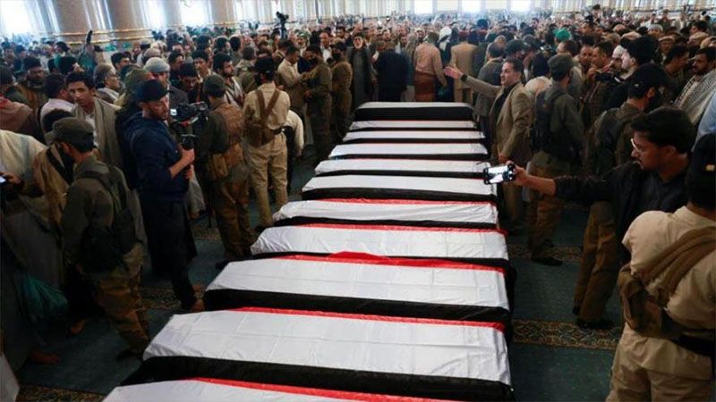 Los yemen&iacute;es dan el &uacute;ltimo adi&oacute;s a su primer ministro asesinado por el r&eacute;gimen israel&iacute;