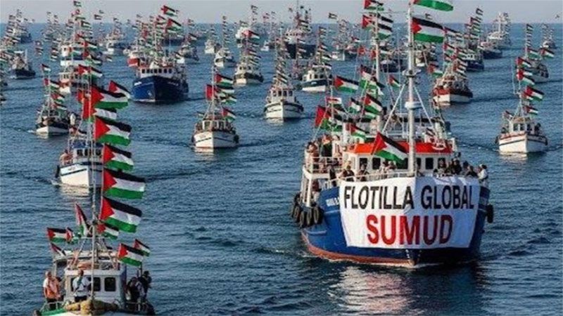 La Flotilla Global Sumud sigue su ruta hacia Gaza pese a las amenazas israel&iacute;es