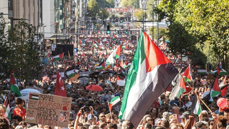 Decenas de miles se manifiestan en Bruselas para exigir el fin de relaciones con el r&eacute;gimen israel&iacute;