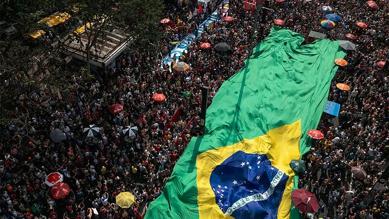 La izquierda marcha en Brasil contra perd&oacute;n a Bolsonaro y seguidores