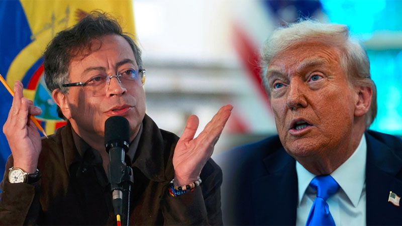 Trump llama a Petro &ldquo;l&iacute;der del narcotr&aacute;fico&rdquo; y anuncia fin de ayuda a Colombia
