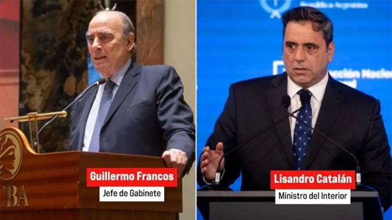 Dimiten el jefe de Gabinete y el ministro del Interior del gobierno argentino de Javier Milei