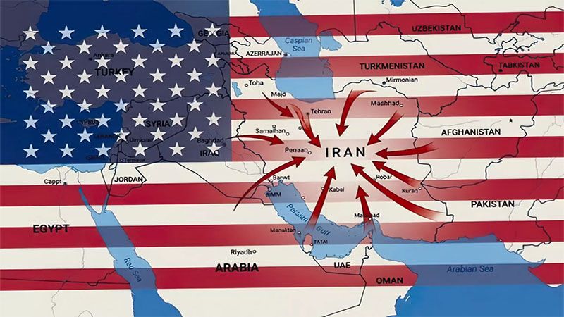 Trump publica un mapa cubierto por la bandera estadounidense con flechas que apuntan a Ir&aacute;n