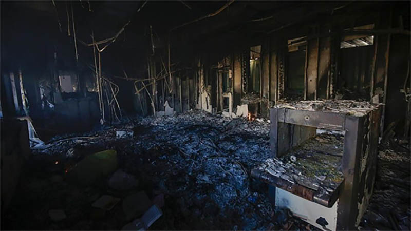 Fotos muestran interior de la embajada de EEUU en Bagdad tras protestas