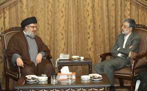 NASRALLAH SE REUNI&Oacute CON UNA DELEGACI&OacuteN IRAN&Iacute